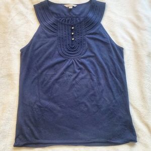 Banana Republic Navy Embellished Tank Top Sz Small
